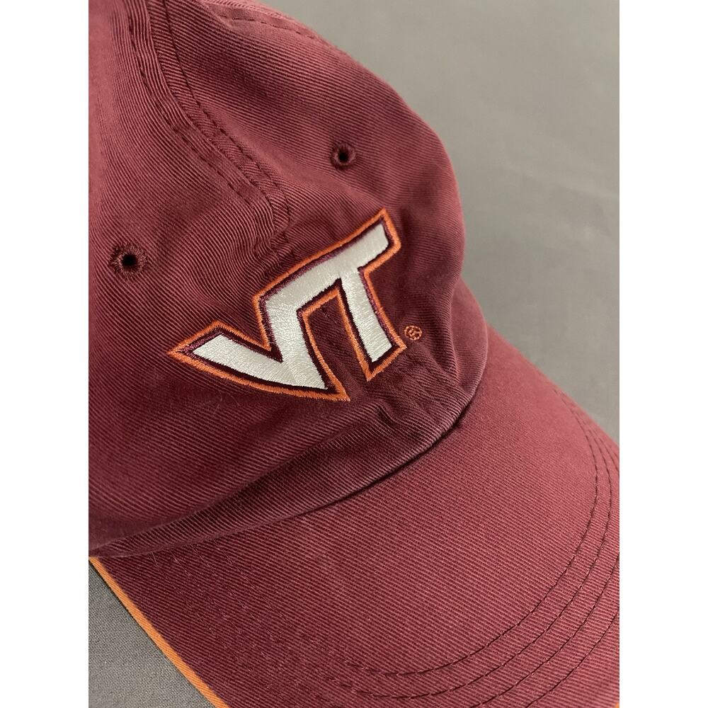 Signatures Official Virginia Tech Hokies Adjustable Hat Cap Maroon VT Logo - Picture 5 of 8